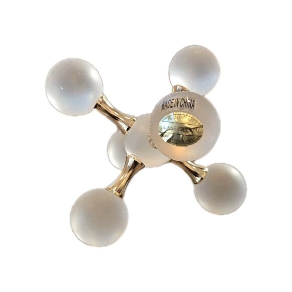 New Frosted Crystal Glass Jack Sculpture Figurine MCM Retro Art Deco Shelf Art - Picture 2 of 3